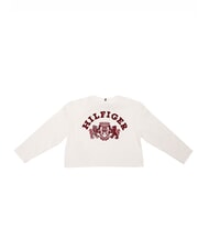 TOMMY HILFIGER TH KIDS T-shirt manica lunga con stemma ancient white - T-shirt Bambino - 3