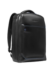 PIQUADRO BLUE SQUARE Zaino in pelle fast-check porta pc 15,6" Nero - Zaini da lavoro porta PC - 2