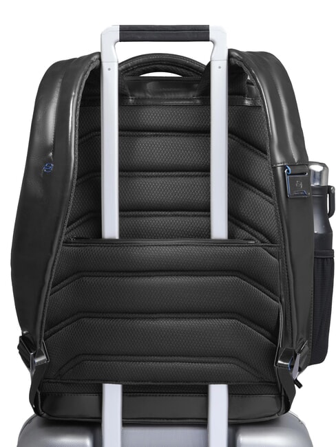 BLUE SQUARE Zaino in pelle fast-check porta pc 15,6" Nero - Zaini da lavoro porta PC