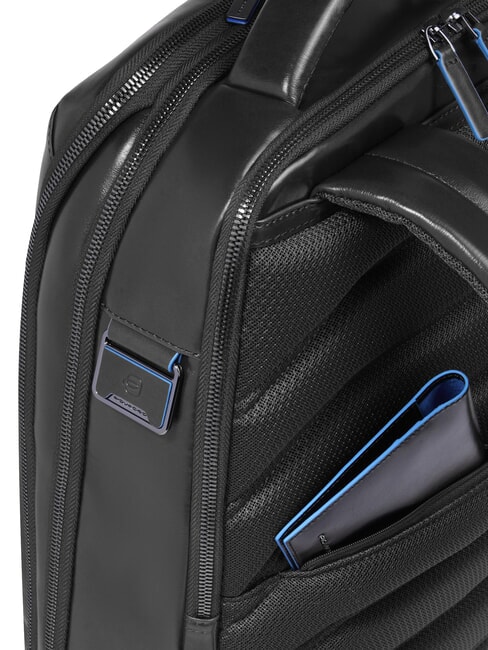 BLUE SQUARE Zaino in pelle fast-check porta pc 15,6" Nero - Zaini da lavoro porta PC