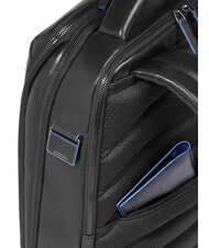 PIQUADRO BLUE SQUARE Zaino in pelle fast-check porta pc 15,6" Nero - Zaini da lavoro porta PC - 4
