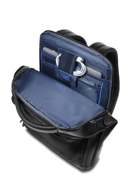 BLUE SQUARE Zaino in pelle fast-check porta pc 15,6" Nero - Zaini da lavoro porta PC