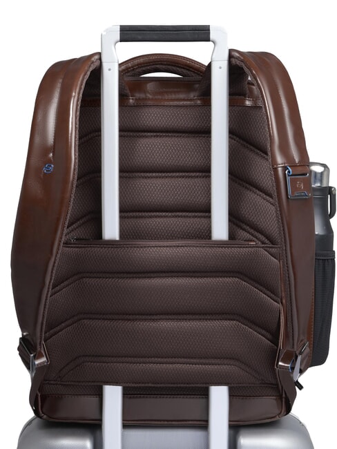 BLUE SQUARE Zaino in pelle fast-check porta pc 15,6" MOGANO - Zaini da lavoro porta PC