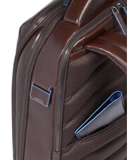 PIQUADRO BLUE SQUARE Zaino in pelle fast-check porta pc 15,6" MOGANO - Zaini da lavoro porta PC - 4
