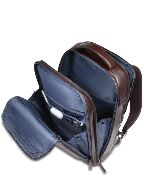 BLUE SQUARE Zaino in pelle fast-check porta pc 15,6" MOGANO - Zaini da lavoro porta PC