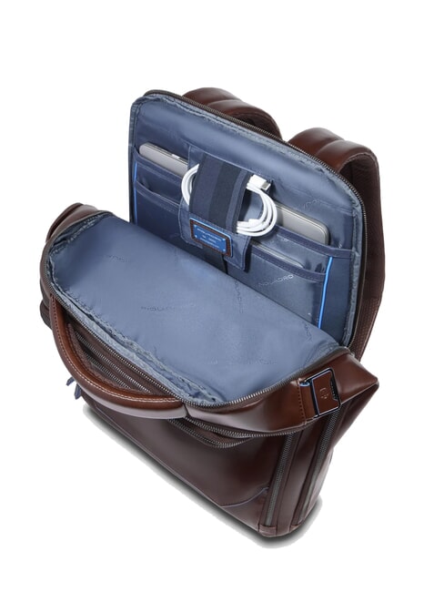 BLUE SQUARE Zaino in pelle fast-check porta pc 15,6" MOGANO - Zaini da lavoro porta PC