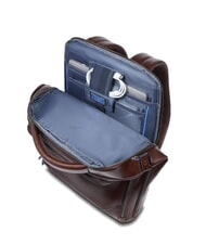 PIQUADRO BLUE SQUARE Zaino in pelle fast-check porta pc 15,6" MOGANO - Zaini da lavoro porta PC - 6