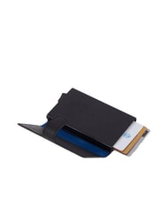 PIQUADRO URBAN Portacarte di credito in metallo e pelle nero grigiongr - Portafogli Uomo - 2