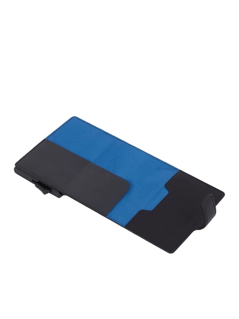 URBAN Portacarte di credito in metallo e pelle nero grigiongr - Portafogli Uomo