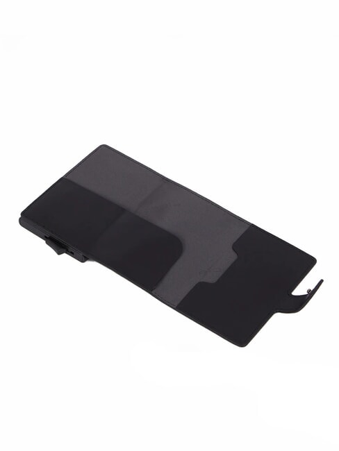 URBAN Portacarte di credito in metallo e pelle Nero - Portafogli Uomo