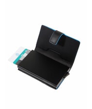 PIQUADRO ATLAS Portacarte automatico in metallo e pelle - Portafogli Uomo