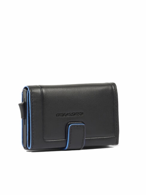 ATLAS Portacarte automatico in metallo e pelle Nero - Portafogli Uomo