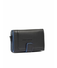 PIQUADRO ATLAS Portacarte automatico in metallo e pelle Nero - Portafogli Uomo - 4