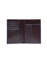 PIQUADRO BLUE SQUARE Portafoglio verticale in pelle MOGANO - Portafogli Uomo - 2