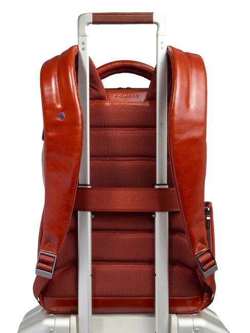 BLUE SQUARE Zaino fast-check in pelle, porta pc 14" cuoio4 - Zaini da lavoro porta PC