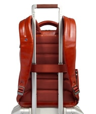 PIQUADRO BLUE SQUARE Zaino fast-check in pelle, porta pc 14" cuoio4 - Zaini da lavoro porta PC - 3