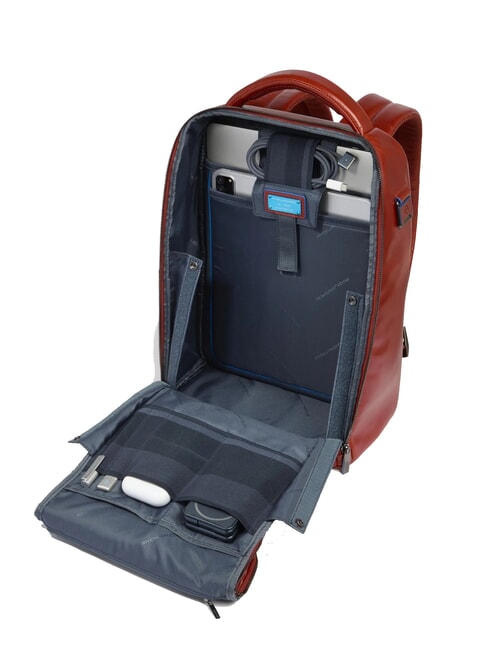 BLUE SQUARE Zaino fast-check in pelle, porta pc 14" cuoio4 - Zaini da lavoro porta PC