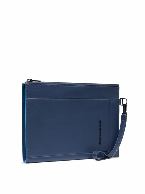 ATLAS Pochette da uomo porta iPad in pelle blu - Porta tablet & Organizer