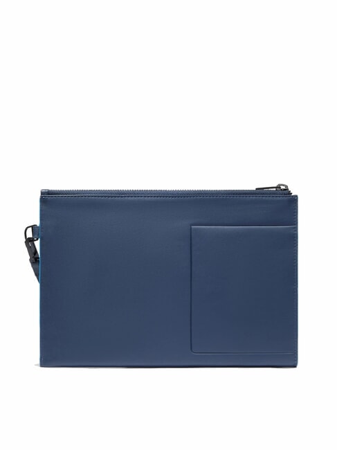 ATLAS Pochette da uomo porta iPad in pelle blu - Porta tablet & Organizer