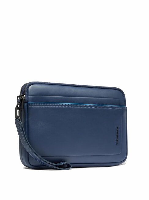 ATLAS Pochette da uomo porta iPad in pelle blu - Porta tablet & Organizer