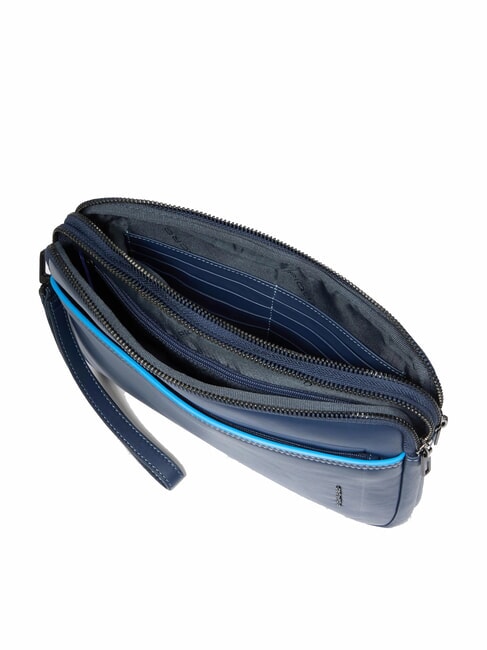 ATLAS Pochette da uomo porta iPad in pelle blu - Porta tablet & Organizer