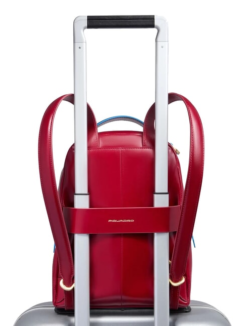 BLUE SQUARE Zaino in pelle ROSSO - Borse Donna