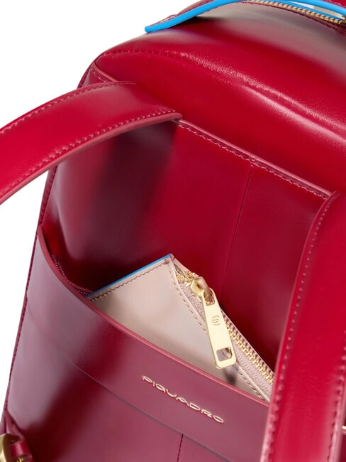 BLUE SQUARE Zaino in pelle ROSSO - Borse Donna