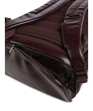 PIQUADRO BLUE SQUARE  Zaino porta PC 15,6" in pelle MOGANO - Zaini da lavoro porta PC - 4