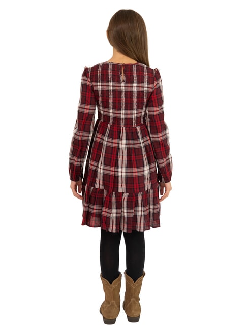 TH KIDS Abito bimba quadrettato manica lunga multi check - Vestiti Bambine