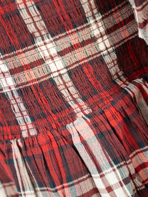 TH KIDS Abito bimba quadrettato manica lunga multi check - Vestiti Bambine