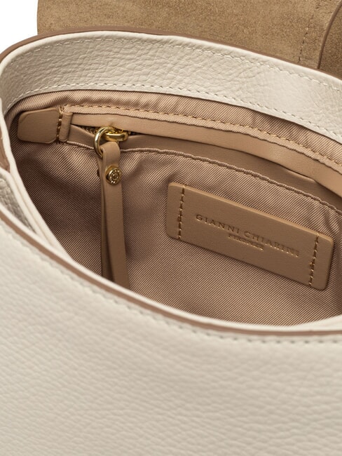 HELENA ROUND Borsa in pelle con doppia tracolla MARBLE - Borse Donna