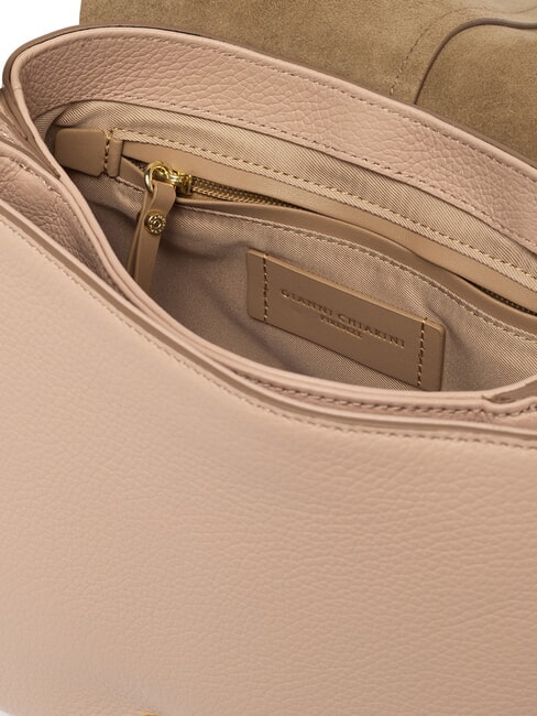 HELENA ROUND Borsa in pelle con doppia tracolla pink salt - Borse Donna