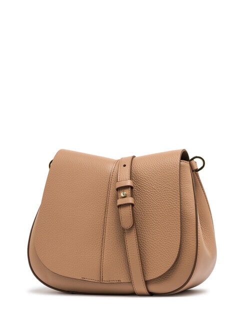 HELENA ROUND Borsa in pelle con doppia tracolla clay - Borse Donna