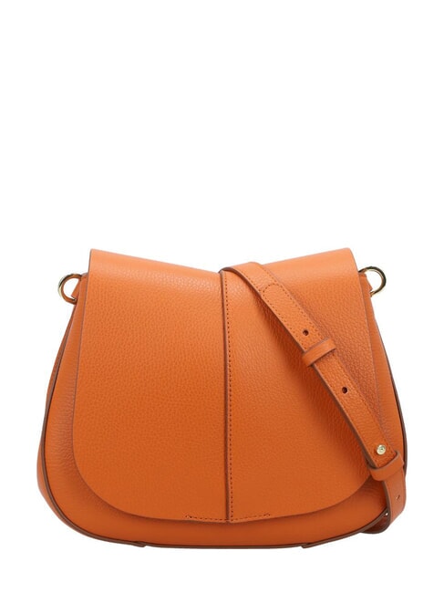 HELENA ROUND Borsa in pelle con doppia tracolla spice - Borse Donna