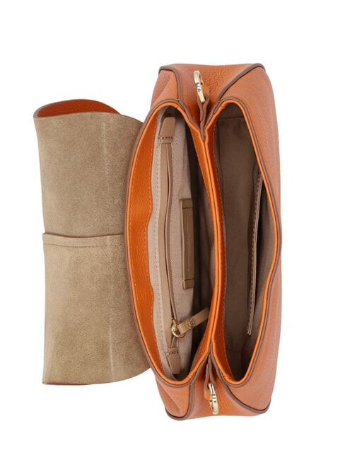 HELENA ROUND Borsa in pelle con doppia tracolla spice - Borse Donna