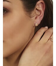 AMEN ICY DIAMONDS Orecchini al lobo quadrati con zirconi - Orecchini