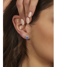 AMEN ICY DIAMONDS Orecchini al lobo quadrati con zirconi - Orecchini