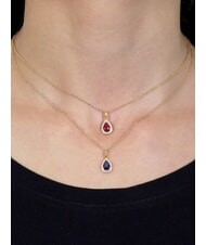 AMEN LADY Collana con pendente a goccia e zirconi - Collane