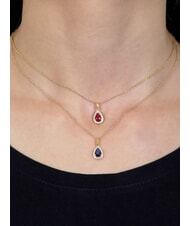 AMEN LADY Collana con pendente a goccia e zirconi - Collane