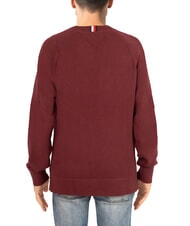 TOMMY HILFIGER TH Maglione girocollo cotone ricamo logo deep rouge - Maglie Uomo - 2