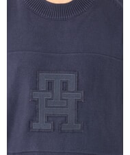 TOMMY HILFIGER TH Maglione girocollo cotone con logo desert sky/ desert sky monogram - Maglie Uomo - 3