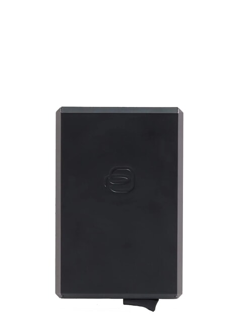 BLACK SQUARE Portacard in pelle e alluminio CUOIO - Portafogli Uomo