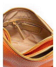 GIANNI CHIARINI FRIDA Borsa tracolla in pelle doppia zip corallo - Borse Donna - 5