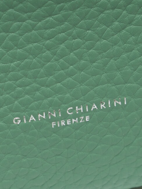 HERMY Pochette in pelle con tracolla menta-sabbia - Borse Donna