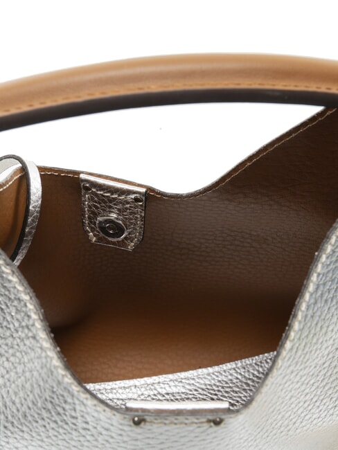 AURORA L Borsa a mano, con tracolla silver-caramello - Borse Donna