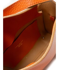 GIANNI CHIARINI PENELOPE Borsa in pelle a spalla con tracolla corallo-nature - Borse Donna - 4