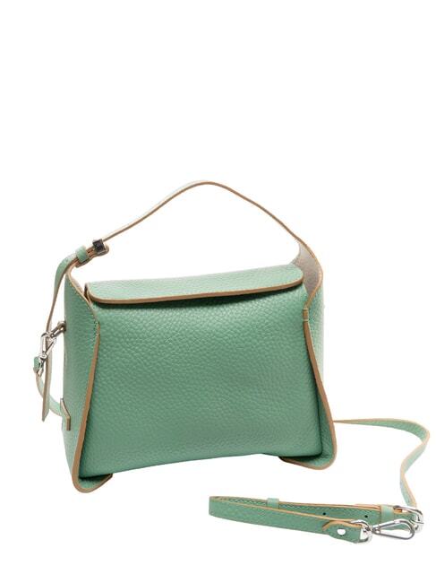 PENELOPE Borsa in pelle a spalla con tracolla menta-sabbia - Borse Donna