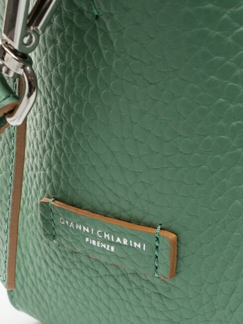 PENELOPE Borsa in pelle a spalla con tracolla menta-sabbia - Borse Donna