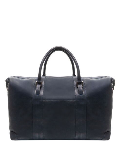 CAMPIONARIO - SARTORIA 2 Borsone grande in pelle con tracolla blu/pitti - Borsoni