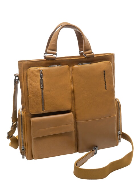 CAMPIONARIO - RONNIE Bora porta PC in pelle Giallo - Borse Donna